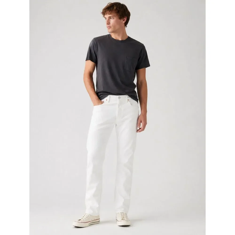 Levi's 501 Original Fit Jeans Mens 33x30 White Straight Leg Button Fly Cotton